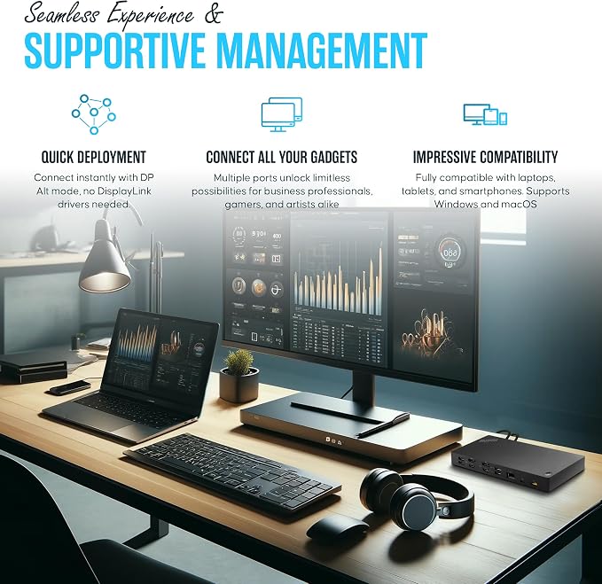 Lenovo 40AN0135US Thunderbolt 3 Dock Gen 2 Dual UHD 4K Display - Image 5