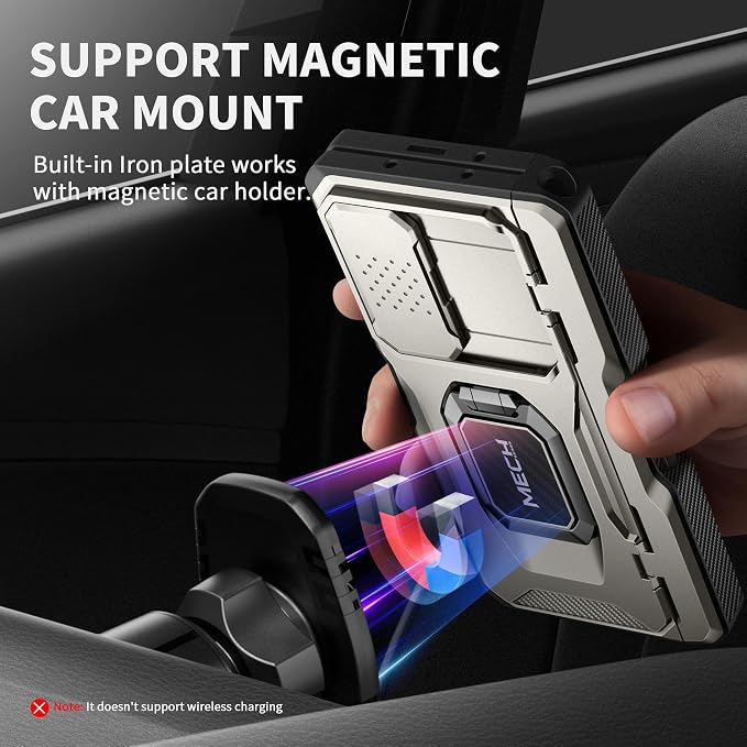 TONGATE for Z Fold 6 Case with Ring Stand, Built-in S Pen Holder & Glass Screen - Image 9