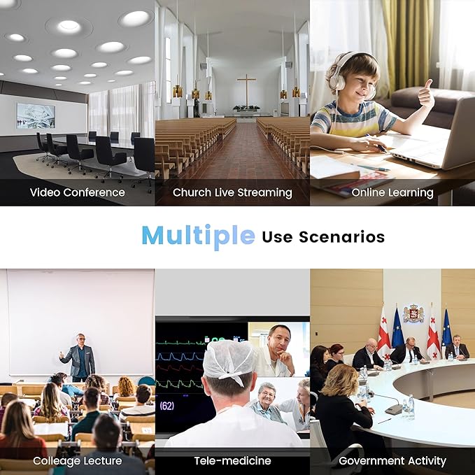 HDMI 20X Optical Zoom PTZ Conference Room Camera System, 1080P 60fps USB3.0 - Image 9