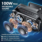 W-KING Portable Loud Bluetooth Speaker, 100W Max Waterproof Outdoor Speakers - Image 2