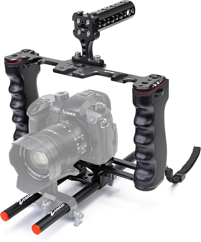 Zeadio Camera Video Rig Cage, Aluminum Filmmaking Movie Making Kit by Zeadio