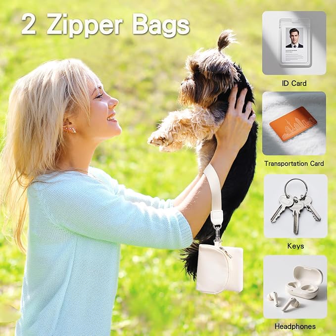 Phone Lanyard Crossbody with 2 Zipper Wallets, Clip & Go Cellphone Strap with - Image 4