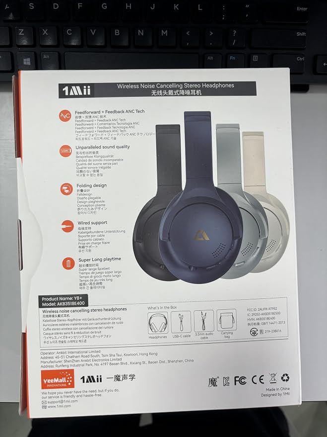 1Mii Y8+ Noise Cancelling Headphones Bluetooth, Wireless LDAC Hi-Res Audio - Image 11