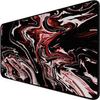 Large Extended Mouse Pad with Stitched Edges, Durable Non-Slip Natural Rubber by Hsmienk