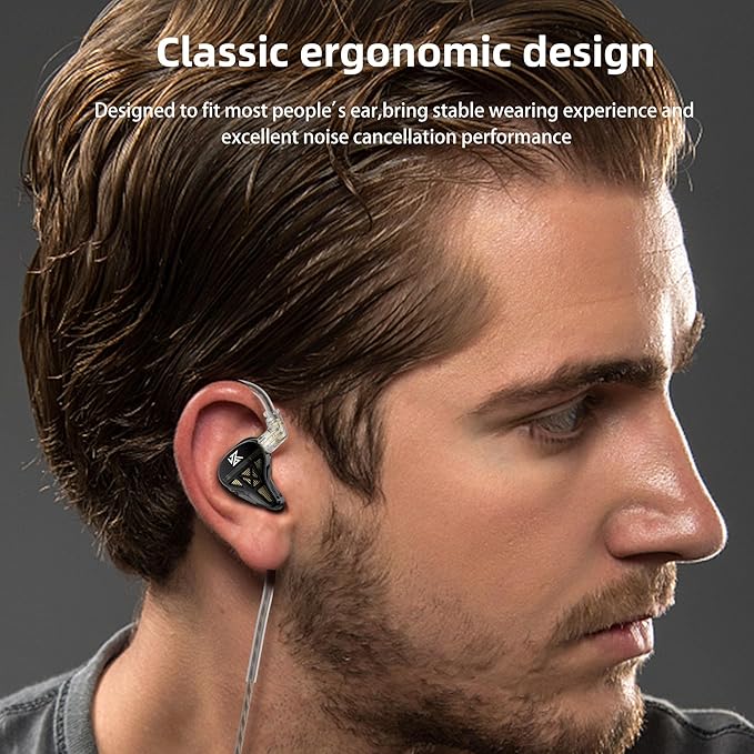 KZ DQS in Ear Monitor Headphones, Dynamic Driver Semi-Open HiFi Bass Earbuds - Image 8