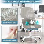 Home Desk Chair with Back Supportive Lumbar Support, Breathable Double Mesh - Image 4