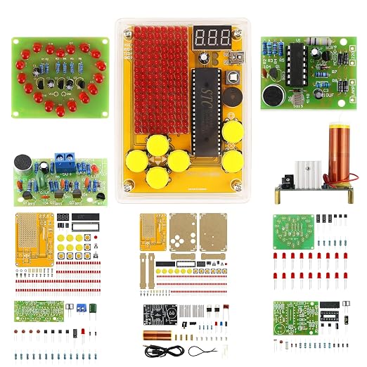 Soldering Practice Kit 5in1 DIY Classic Game Music Tesla Coil Audio-Light by Yidab