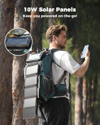 Solar Charger Power Bank 20000mAh: 10W Foldable 5 Solar Panels Pack and Hand - Image 6