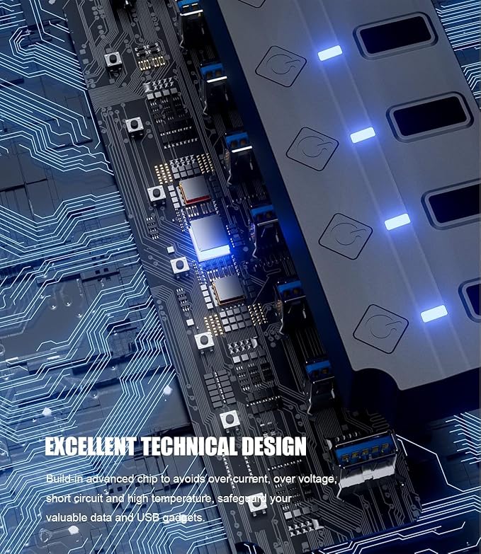 Eanetf USB 3.0 Hub, 7-Port - Image 5