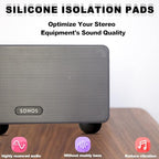 1.25" Silicone Hemisphere Bumpers Isolation Feet Rubber Non-Skid Speaker Pads - Image 3