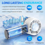2025 Portable Handheld Ice Fan, Turbo Cooling Fans, 100 Gear Hurricane Wind - Image 3