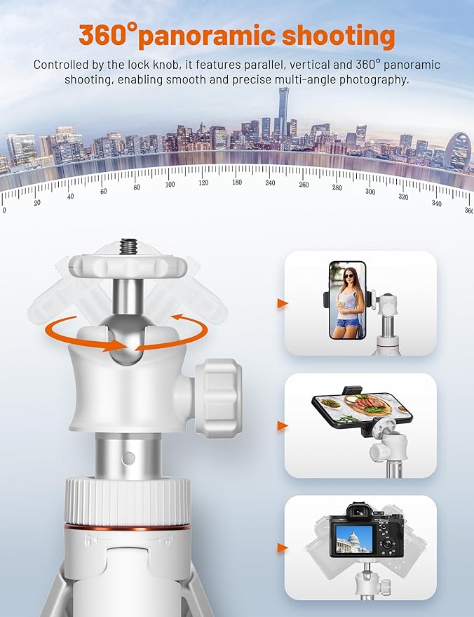 JOILCAN Tripod for iPhone & Camera, Extendable Portable Phone Tripod Stand for - Image 2