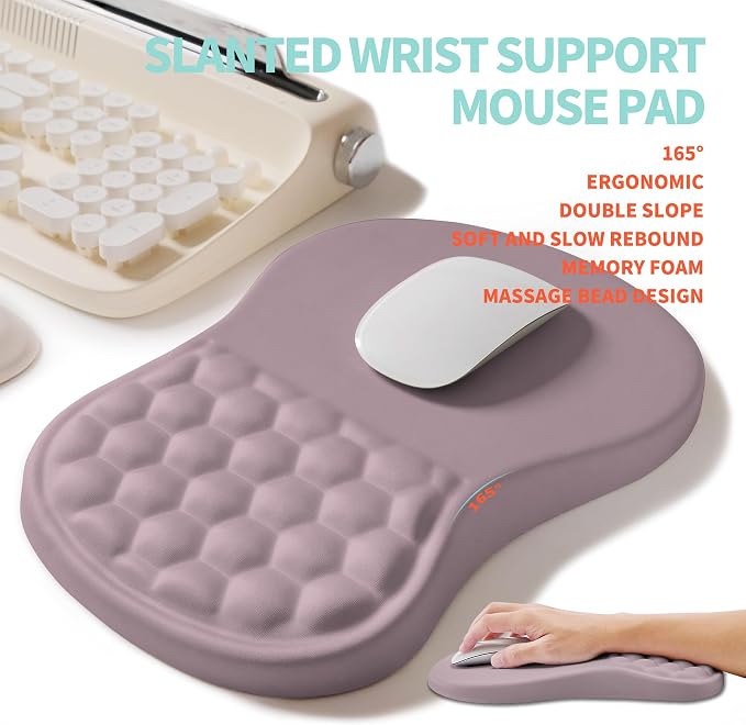 2-in-1 Ergonomic Set, Wave Rise Keyboard Wrist Rest and Massage Bulge Slope - Image 3