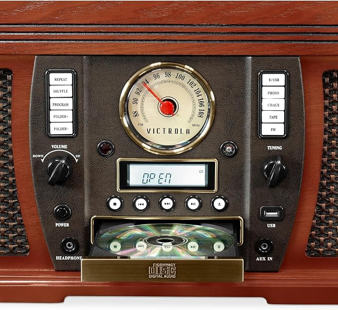 Victrola Aviator 8-in-1 Bluetooth Record Player & Multimedia Center - Image 2