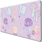 Kawaii Purple Desk Mat, Cute Witchy Elements Mouse Pad, Desk Pad Mystical Goth - Image 2