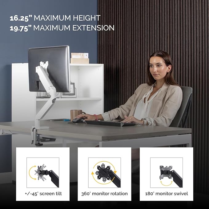 Fellowes Platinum Series Single Monitor Arm - Image 3