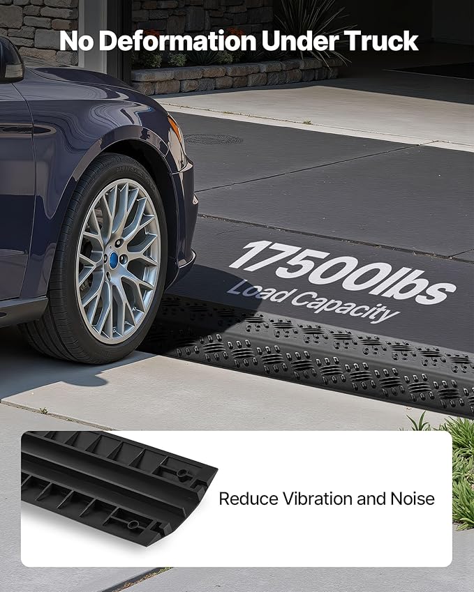 VEVOR 1 Pack Drop Over Cable Cover, 2 Channel Heavy Duty Cable Hose Protector - Image 3
