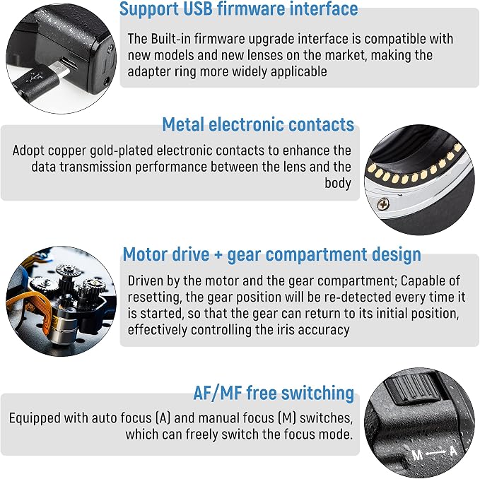 VILTROX NF-M1 Lens Adapter, Auto Focus Lens Converter Ring Camera Lens Mount - Image 4