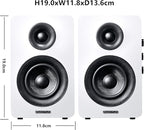 Sanyun SW208 3" Active Bluetooth 5.0 Bookshelf Speakers – 60W Carbon Fiber - Image 2