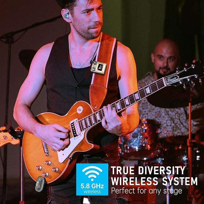 Xvive U45 Wireless in Ear Monitor System Transmitter, 5.8ghz IEM System - Image 2