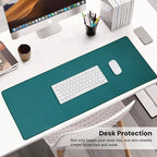 ALOANES Dark Green Waterproof Desk Mat, Large Extended Mouse Mat, Office Desk - Image 6