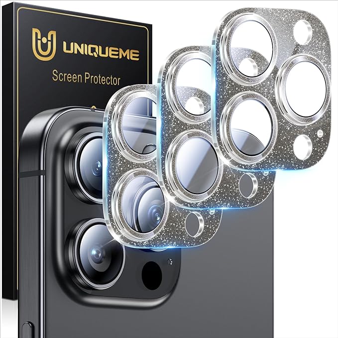 UniqueMe for 3 Pack iPhone 16 Pro/iPhone 16 Pro Max Camera Lens Protector by UniqueMe