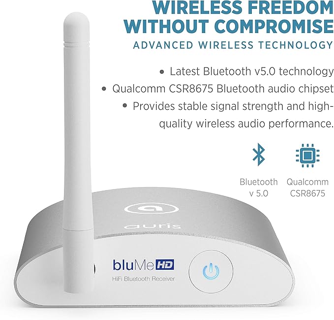Auris Blume HD Long Range Bluetooth 5.3 Music Receiver Hi-Fi Audio Adapter - Image 3