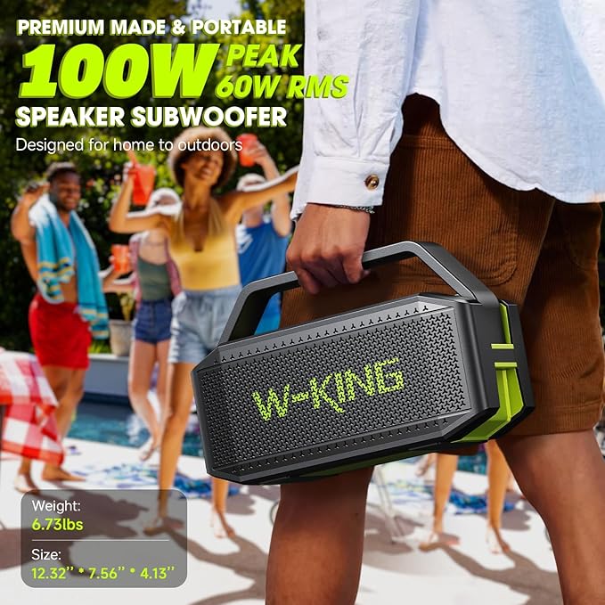 W-KING Portable Loud Bluetooth Speaker Wireless, 100W Max IPX6 Waterproof - Image 9