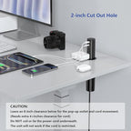 2 Inch Pop Up Outlet for Countertop, Power Grommet 2-inch Desk Wire Hole Insert - Image 3