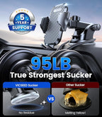 VICSEED Strong Suction Car Phone Holder 3-in-1 Dashboard Windshield Vent - Image 4