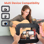 Smartphone Video Rig with Light + Tripod, Handheld LED Ring Light Selfie Light - Image 4