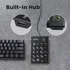 Perixx Peripad-202H Wired Slim Numeric Keypad, X Type Scissor Keys - Image 3