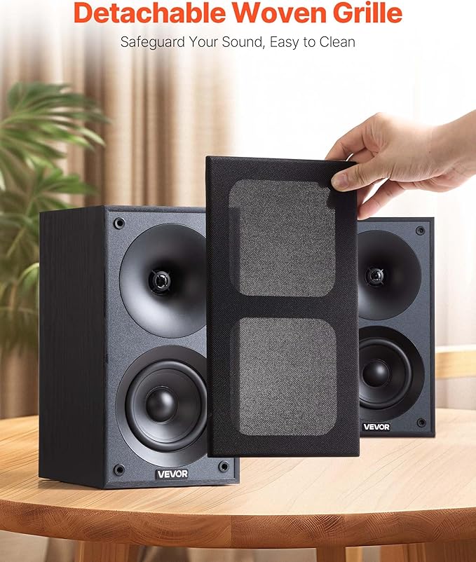 VEVOR Passive Bookshelf Speaker, Book Shelf Stereo Speakers - Image 4
