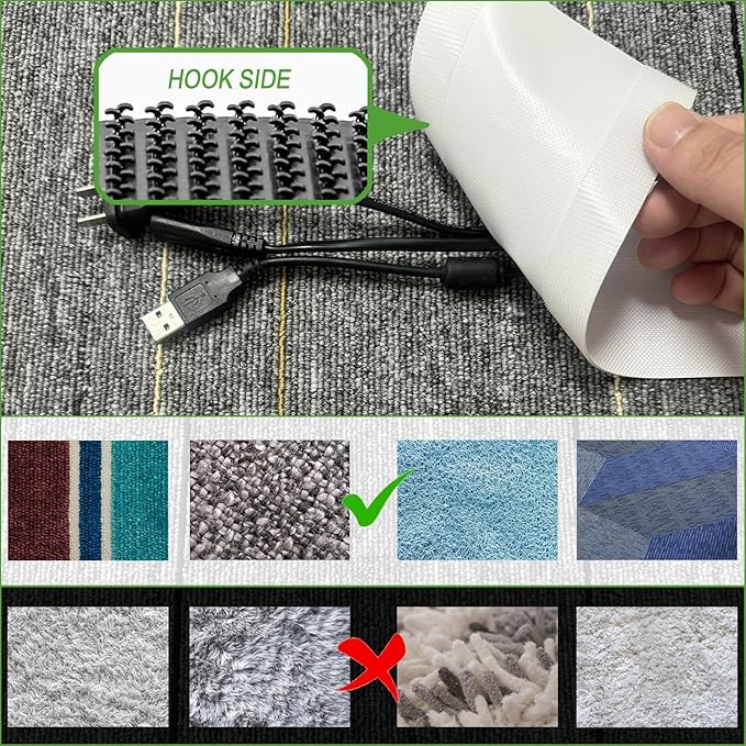 Floor Cable Covers - 10ft Oxford Fabric Cord Protector - Image 3