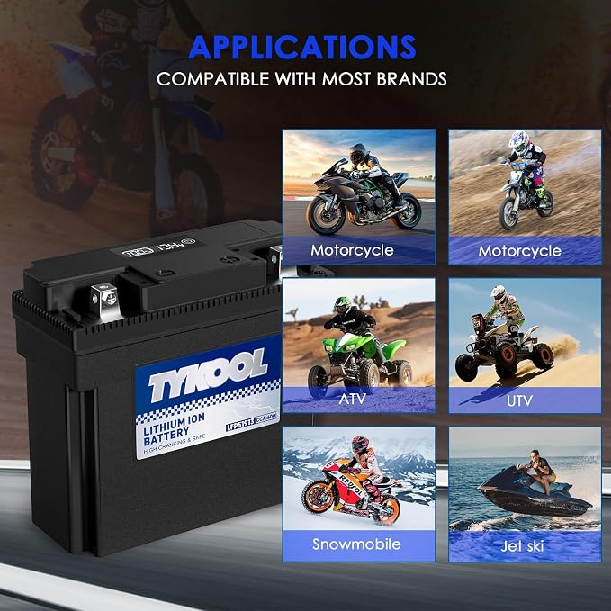 TYKOOL 51913, Digital Readout, High Performance Lithium Phosphate Motorcycle - Image 5