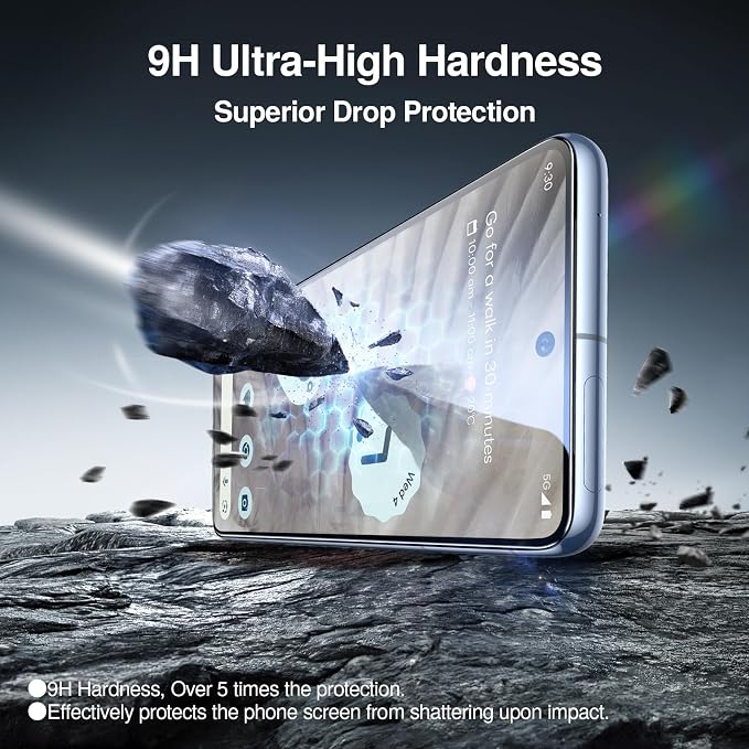 SMARTDEVIL [3+3 Pack for Google Pixel 7A Screen Protector - Image 5