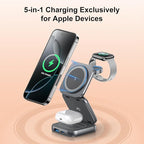 5-in-1 Wireless Charger for MagSafe, AC ISLAND Portable Travel Charging Station - Image 2