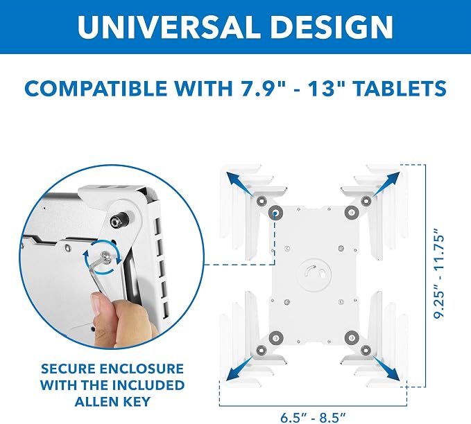 Mount-It! Universal Tablet Floor Kiosk | Theft-Deterrent Tablet Stand | - Image 5