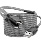 6.6FT USB A Male to 3 Female Extension Cable, USB Splitter 1 in 3 Out Support by Unknown
