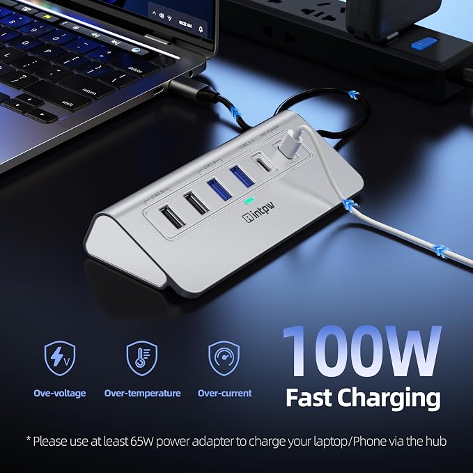 USB C Hub, 10-in-1 USB Docking Station, Aluminum USB to Ethernet Adapter - Image 6