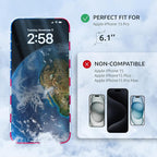 15 Pro Screen Protector for iPhone – USA Flag & Black Frame Design - Image 2
