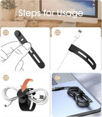 35Pcs Nearockle Reusable Cable Ties, Adjustable Silicone Cord Organizer Small - Image 4