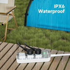3 Outlets 6ft Extension Cord, Surge Protector Power Strip, 1875W Outdoor Power - Image 2