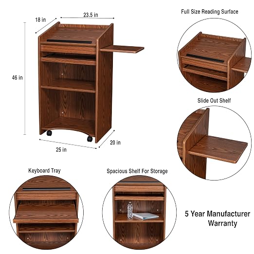 OEF Furnishings Mobile Floor Lectern - Image 2