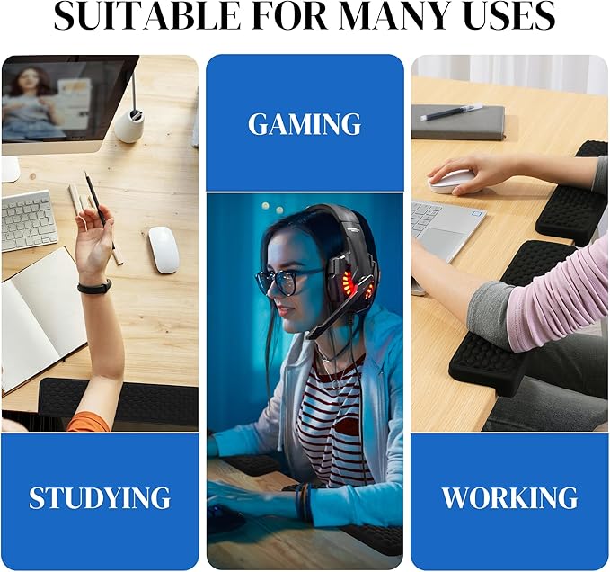 MABOZOO L-Shaped Desk Wrist Elbow Rests, Ergonomic Wrist Cushions - Image 7