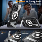 360° Protection Magnetic for iPhone 16 Pro Case Built-in 9H Privacy Screen - Image 3