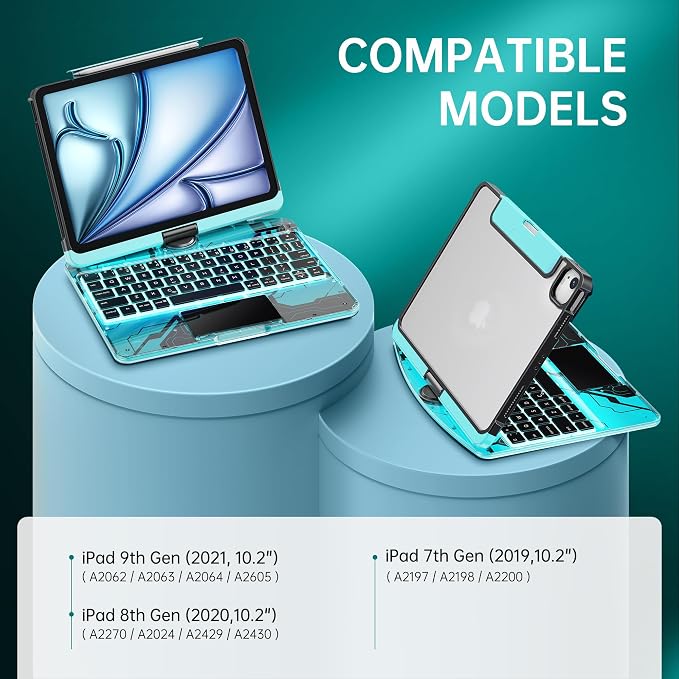GUSGU Transparent Case with Wireless Keyboard - Image 2