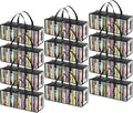 Lifewit DVD Storage Bags 12 Pack, Front Window Zipper Design, Stackable Media by Lifewit