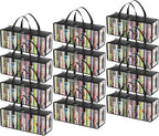 Lifewit DVD Storage Bags 12 Pack, Front Window Zipper Design, Stackable Media by Lifewit