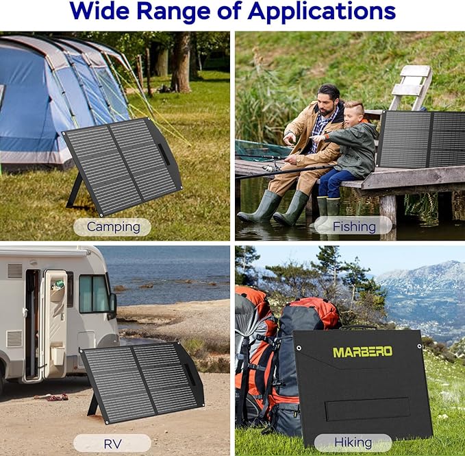 MARBERO 100W Portable Solar Panel 100 Watt Foldable Solar Panel Charger - Image 8
